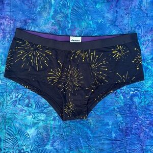 MeUndies Black and gold fireworks size XS Underwear NWOT